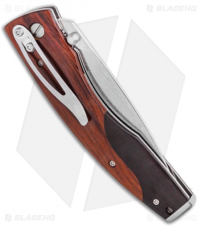 Mcusta Jazz Liner Lock Knife Cocobolo/Ebony Wood (3.3" Damasteel) MC-0171D