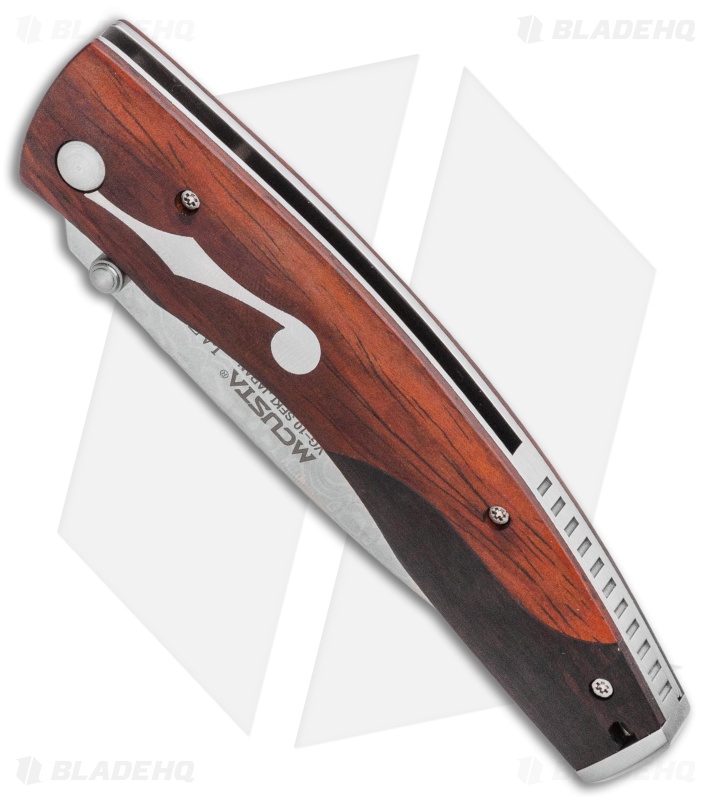Mcusta Jazz Liner Lock Knife Cocobolo/Ebony Wood (3.3" Damasteel) MC-0171D