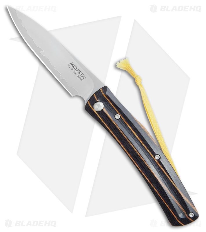 Mcusta MC-192C Slip Joint Knife Black/Yellow Wood (3.50
