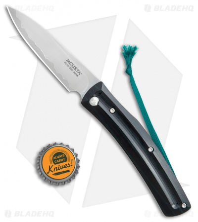 Mcusta MC-193C Slip Joint Knife Black/Green Wood (3.50" Satin) 