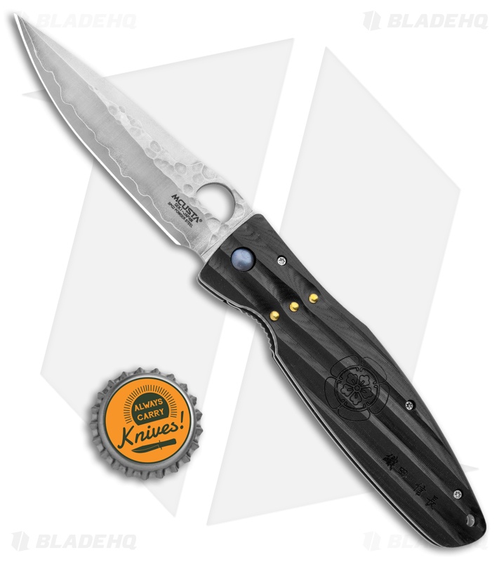 Mcusta Nobunaga Knife Black Micarta (3.75" Hammered) MC-0181G