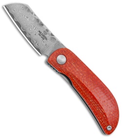 Mcusta Petit Manual Orange/Blue Micarta (1.9" Damascus) MC-211D