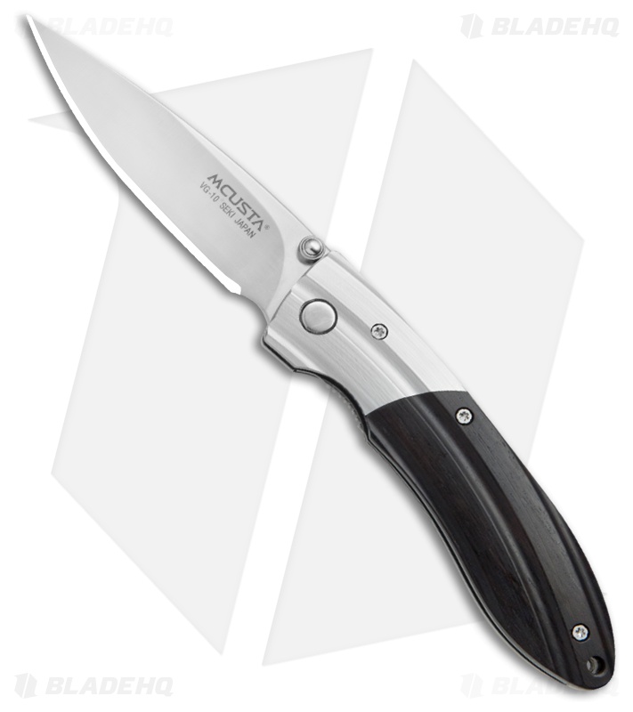 Mcusta Ripple Liner Lock Knife Ebony (2.75"Satin) MC-01412