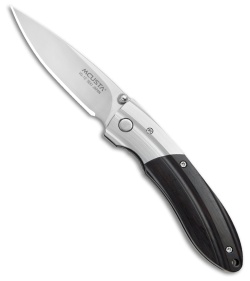 Mcusta Ripple Liner Lock Knife Ebony (2.75"Satin) MC-01412