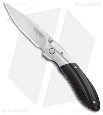 Mcusta Ripple Liner Lock Knife Ebony (2.75"Satin) MC-01412