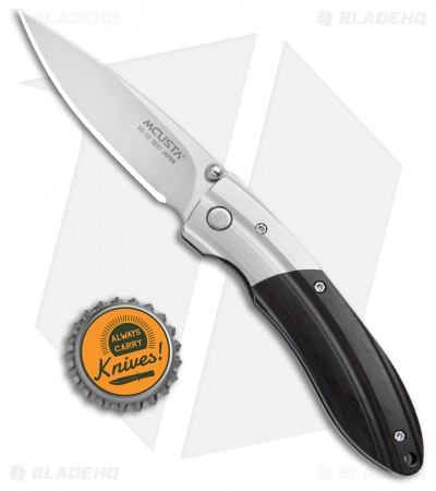Mcusta Ripple Liner Lock Knife Ebony (2.75"Satin) MC-01412