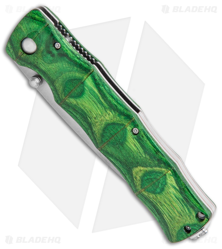 Mcusta Shinra Maxima Folding Knife Green Pakkawood (3.375" Satin)