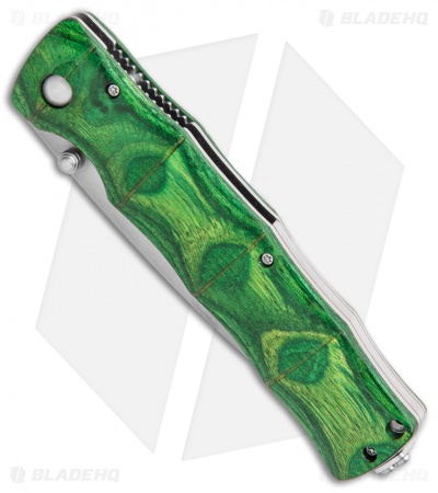 Mcusta Shinra Maxima Folding Knife Green Pakkawood (3.375" Satin)