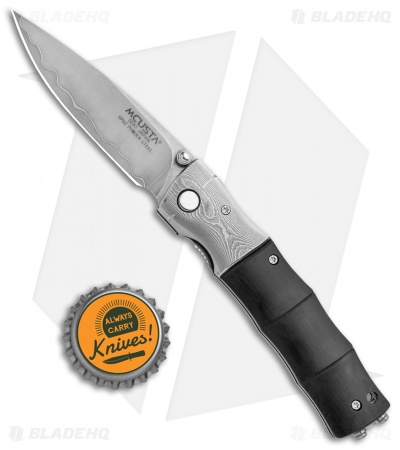 Mcusta Folding Liner Lock Knife Black Pakkawood (3.00" Satin)