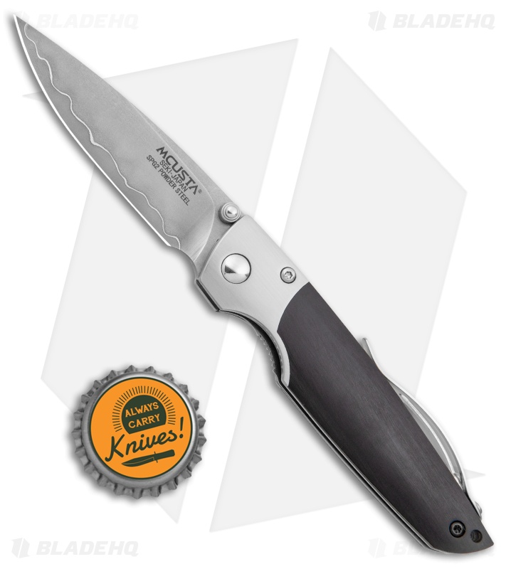 Mcusta Shinra Teana Folding Knife Black Pakkawood (2.625