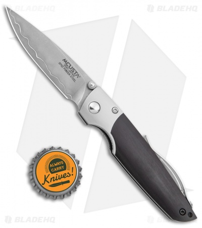 Mcusta Shinra Teana Folding Knife Black Pakkawood (2.625" Satin) MC-144G