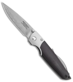 Mcusta Shinra Teana Folding Knife Black Pakkawood (2.625" Satin) MC-144G