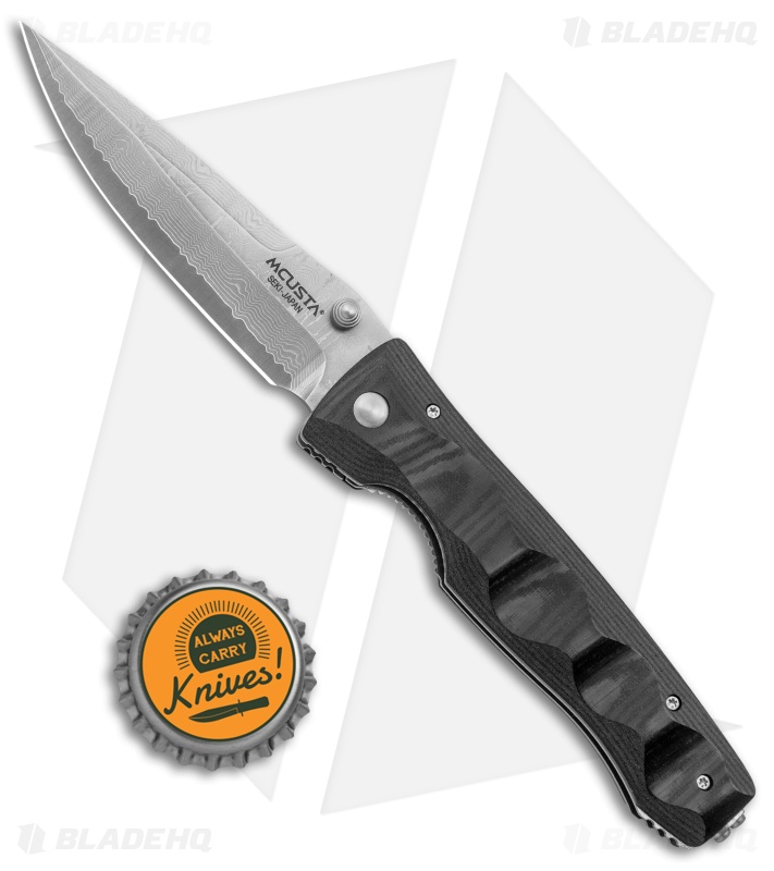 Mcusta Tactility Knife Seki Japan Damascus w/ Black Micarta MC-121D