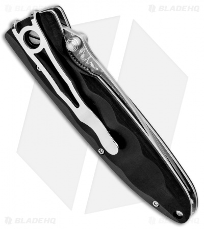 Mcusta Classic Wave Clip Point Liner Lock Knife Pakka Wood  (3.4" Damascus) 