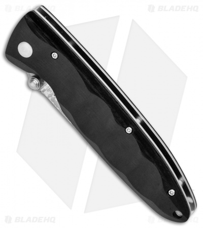Mcusta Classic Wave Clip Point Liner Lock Knife Pakka Wood  (3.4" Damascus) 