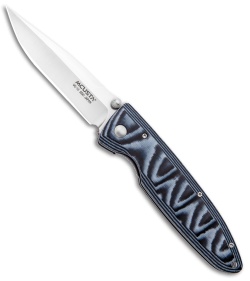 Mcusta Tactility Liner Lock Knife Blue Micarta (3.25" Satin) MC-0010V