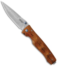 Mcusta Tactility Liner Lock Knife Wood (Damascus) MC-128D