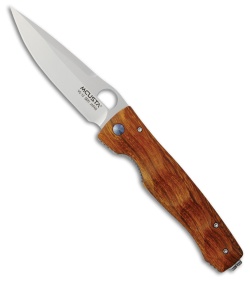 Mcusta Tactility Liner Lock Knife Wood (3.625" Satin) MC-0127