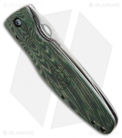 Mcusta Rikyu Liner Lock Knife Green Micarta (3.75" Satin) MC-0184
