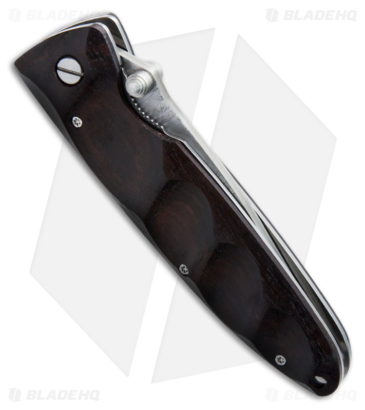 Mcusta Basic MC-23D Liner Lock Knife African Ebony (3.25" Damascus)