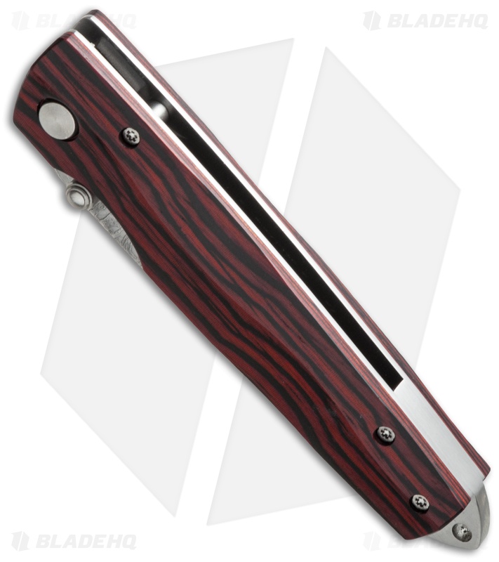 Mcusta Gentleman's Liner Lock Knife Stamina Wood (2.75" Damascus) MC-54DR