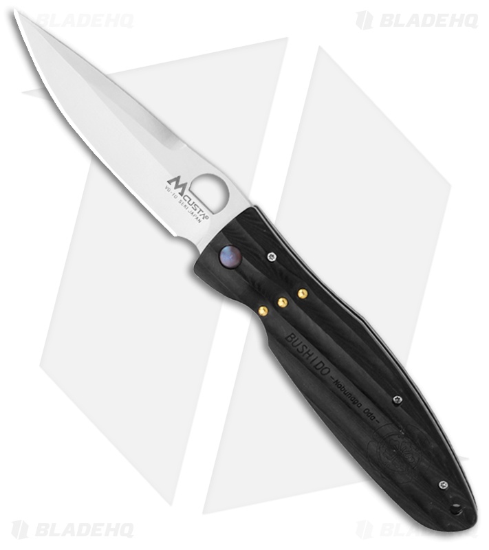 Mcusta Nobunaga Knife Black Micarta (3.75