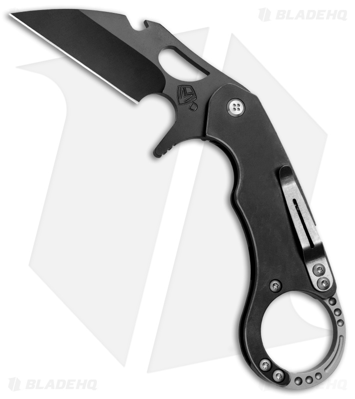 Medford Burung Frame Lock Knife Black Ti W Bottle Opener 3 25