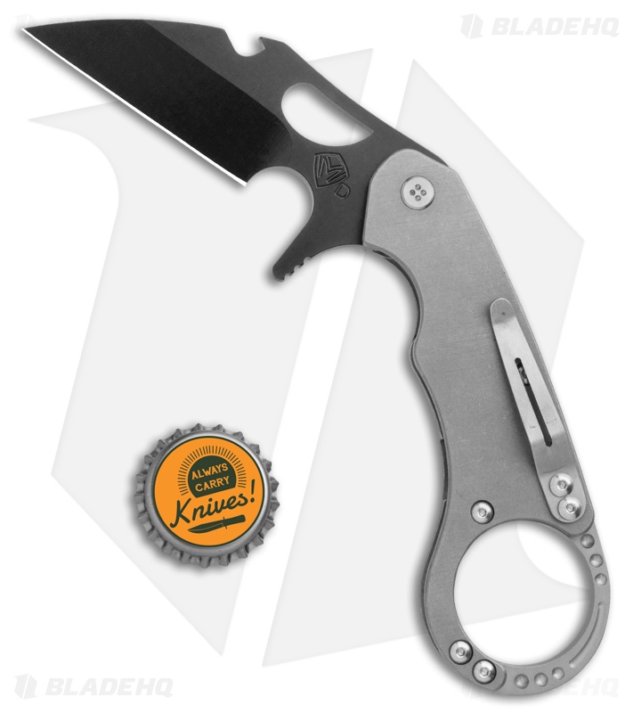Medford Burung Frame Lock Knife Tumbled Ti w/ Bottle Opener (3.25