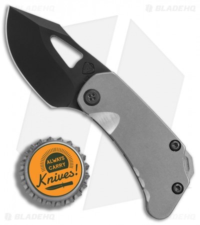 Medford Eris Frame Lock Knife Tumbled Titanium (2" Black PVD) 