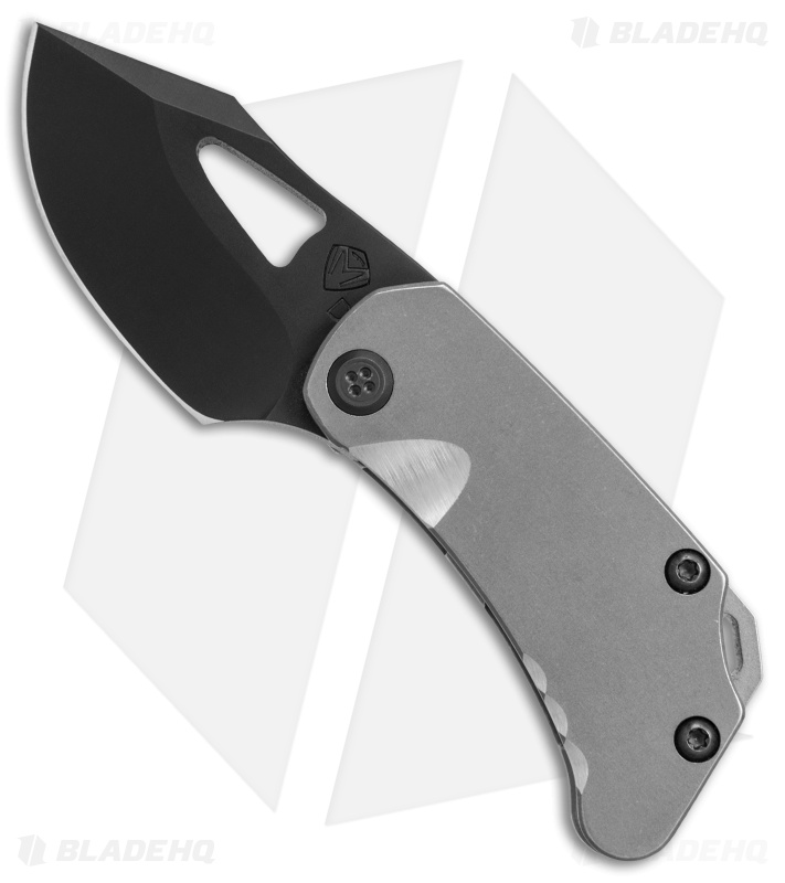 Medford Eris Frame Lock Knife Tumbled Titanium (2" Black PVD) 