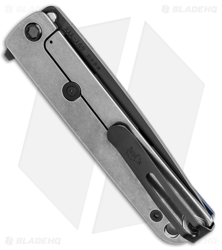 Medford M-48 Hybrid Flipper Knife Titanium/Blue Aluminum (3.9" Black PVD) 