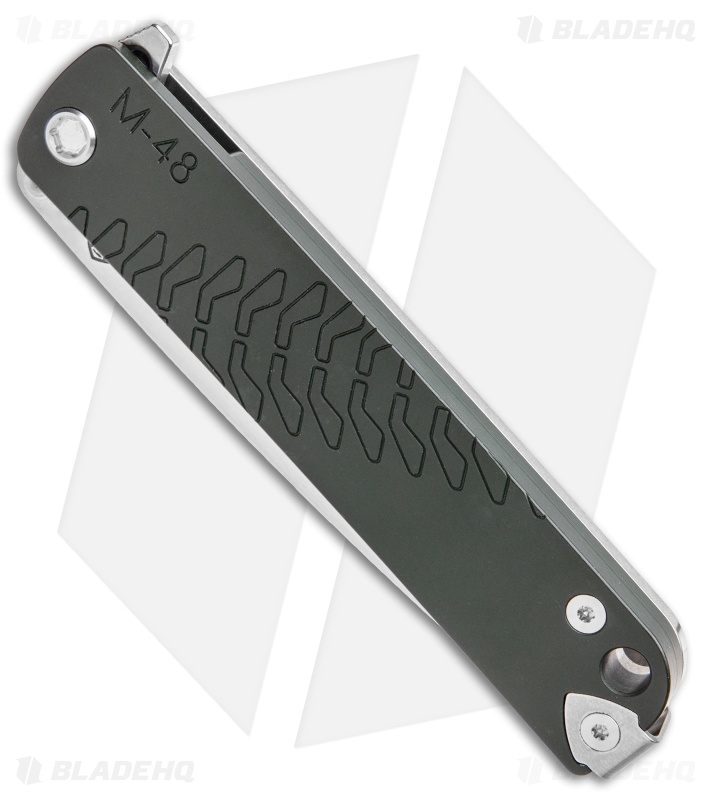 Medford M-48 Green Hybrid Frame Lock Knife Ti/Green Aluminum (3.9" Satin)