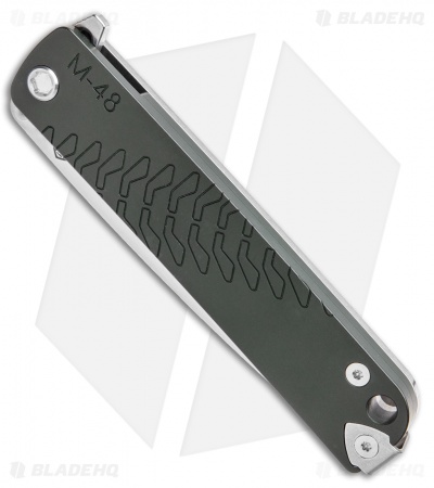 Medford M-48 Green Hybrid Frame Lock Knife Ti/Green Aluminum (3.9" Satin)