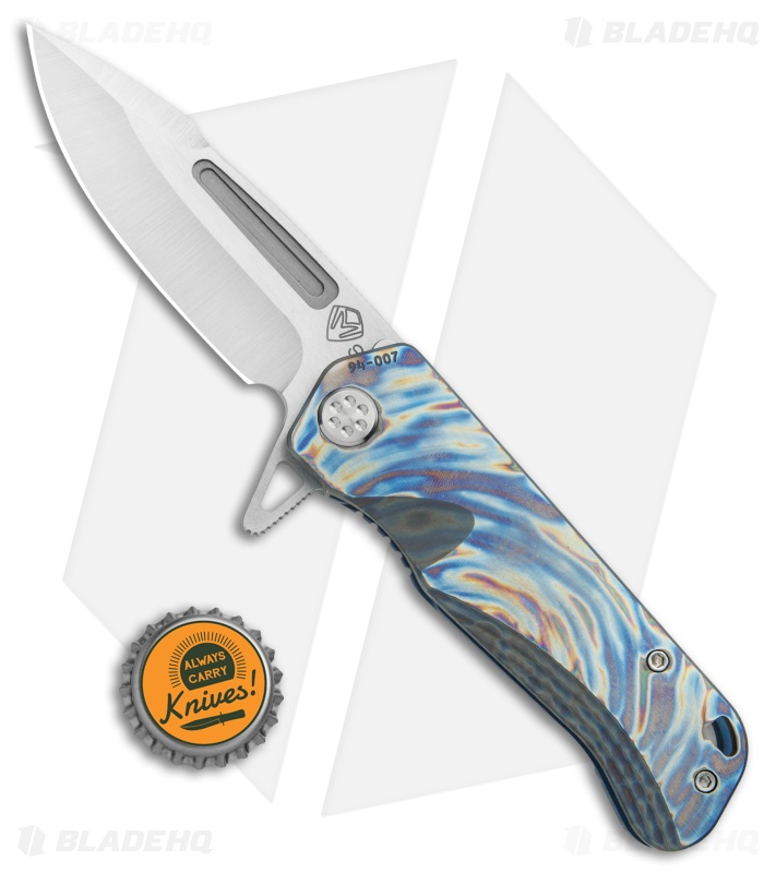 Medford Proxima Frame Lock Flipper Blue Flamed/Flamed Ti (3.875
