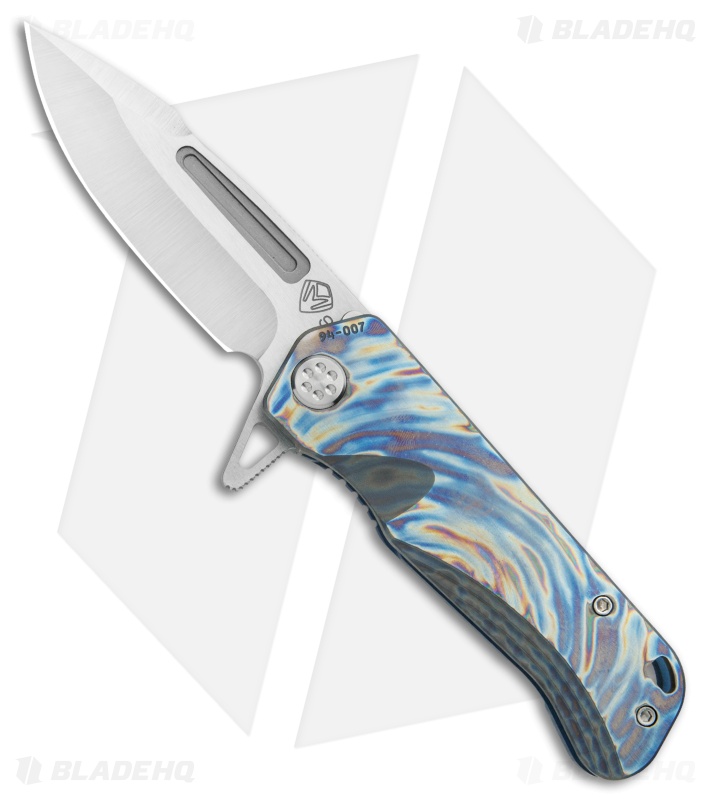 Medford Proxima Frame Lock Flipper Blue Flamed/Flamed Ti (3.875