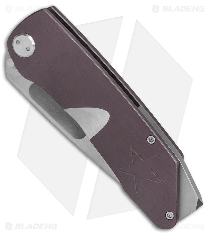 Medford The General Frame Lock Knife Violet Ti w/ Star (4" Stonewash) MKT