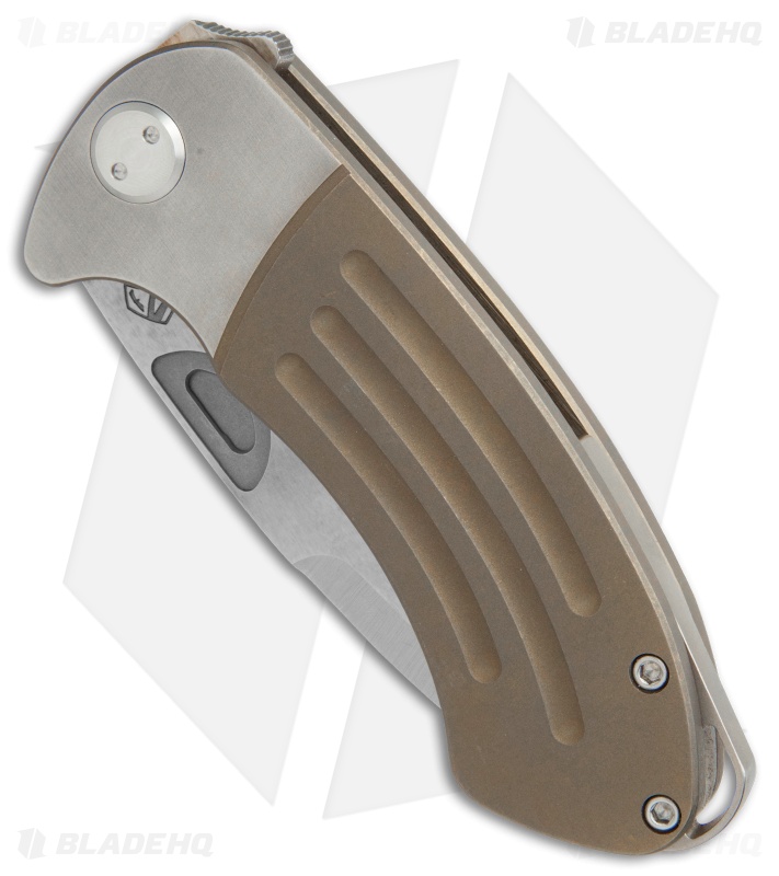 Medford Theseus Frame Lock Knife Bronze Ti (3.625" Tumbled) MKT