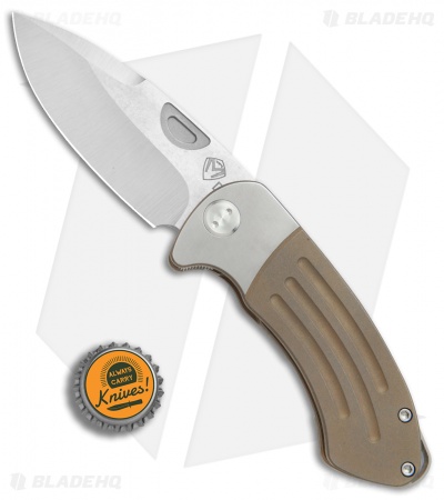 Medford Theseus Frame Lock Knife Bronze Ti (3.625" Tumbled) MKT