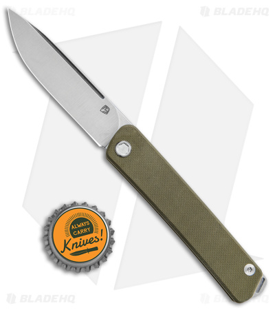 Medford Gentleman Air Jack Slip Joint Knife OD Green G-10 (3.1" Satin)