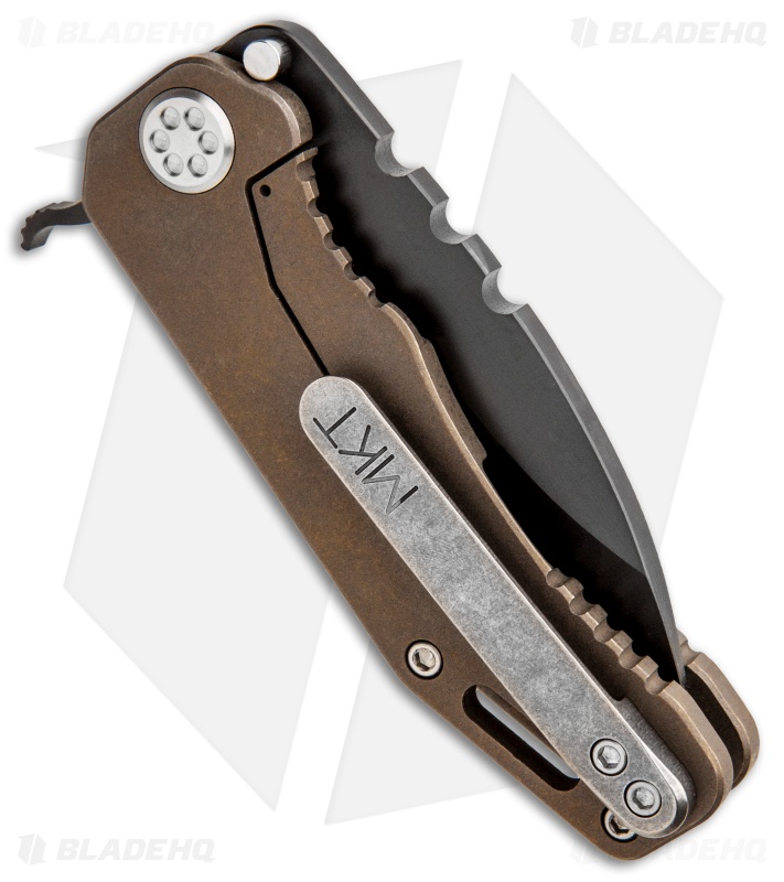 Medford 187F Frame Lock Flipper Knife Bronze Ti Tumbled (3.4