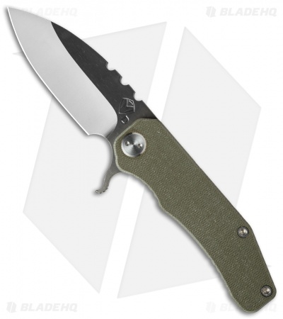 Medford 187F Flipper Knife OD Green G-10 (3.4" Gray PVD) MKT