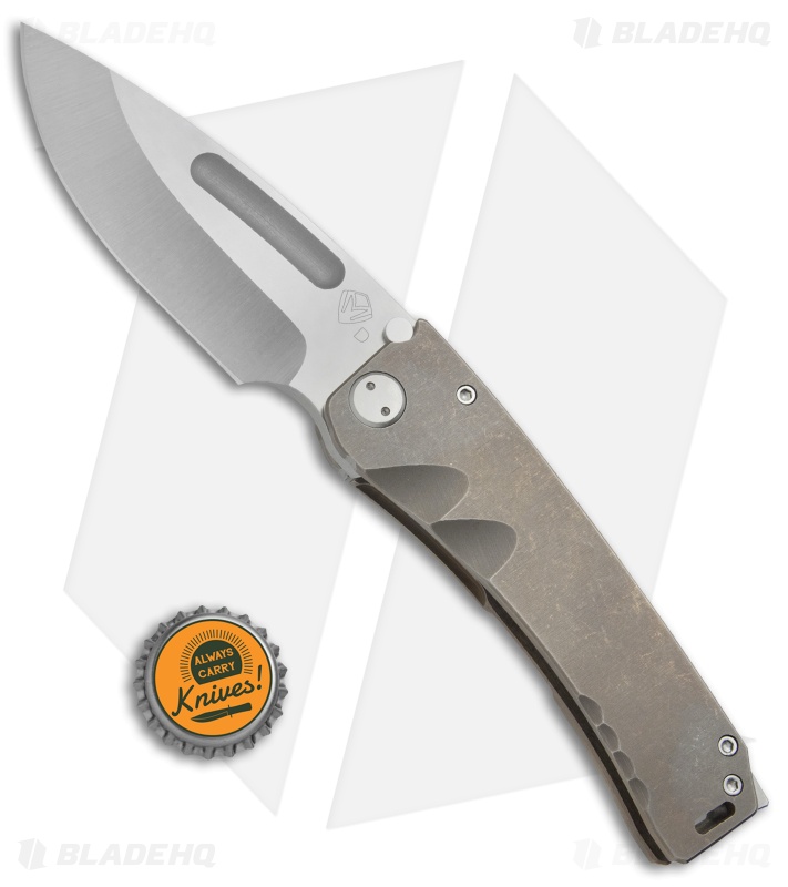 Medford Marauder Frame Lock Knife Full Bronze Titanium (4.25" Stonewash) MKT