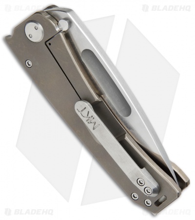 Medford Marauder Frame Lock Knife Full Bronze Titanium (4.25" Stonewash) MKT