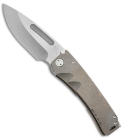 Medford Marauder Frame Lock Knife Full Bronze Titanium (4.25" Stonewash) MKT