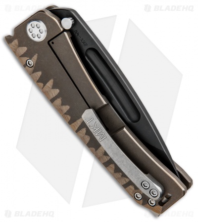 Medford Marauder-H Frame Lock Knife Sculpted Bronze Titanium (4.25" Black) MKT