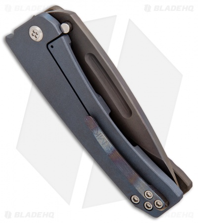 Medford Custom Midi Marauder Knife Flamed/Blue BB Ti #1 (3.625" Vulcan) MKT