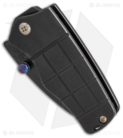Medford Sherman Frame Lock Knife Black Titanium + Flamed HW (2.6" Black) MKT