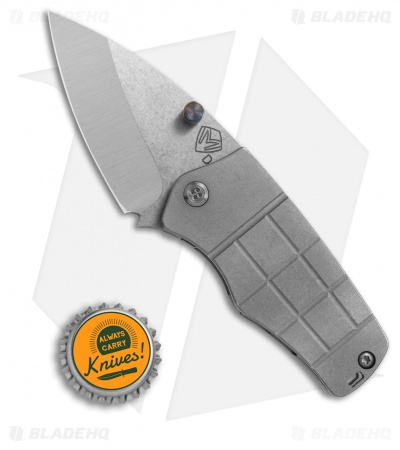 Medford Sherman Frame Lock Knife Titanium + Flamed Hardware (2.6" Stonewash) MKT