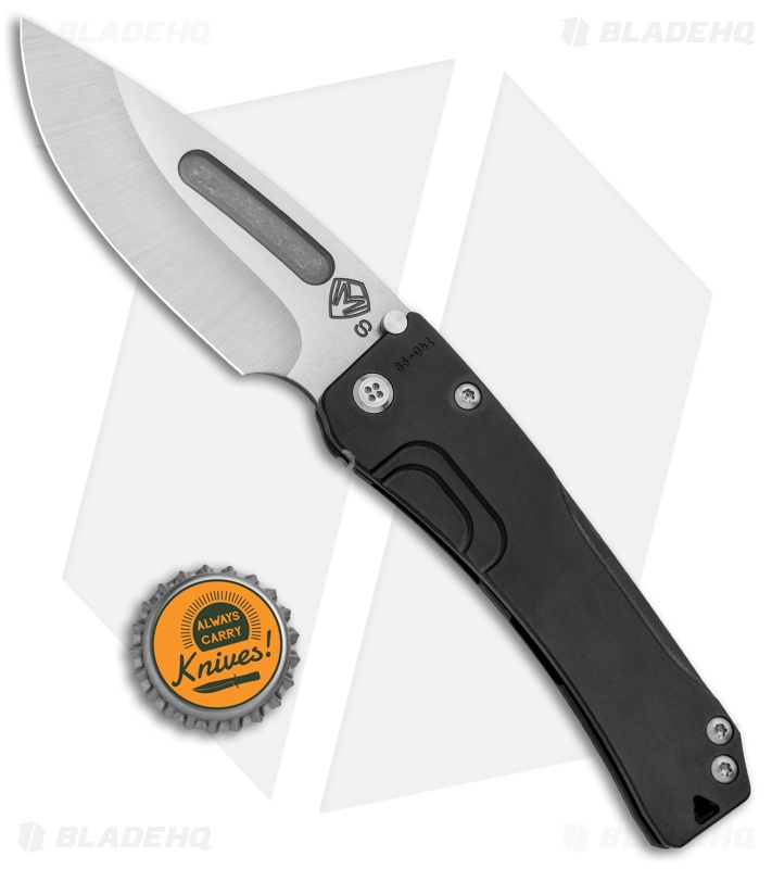 Medford Slim Midi Marauder Frame Lock Knife Black Ti (3.625" Stonewash) MKT