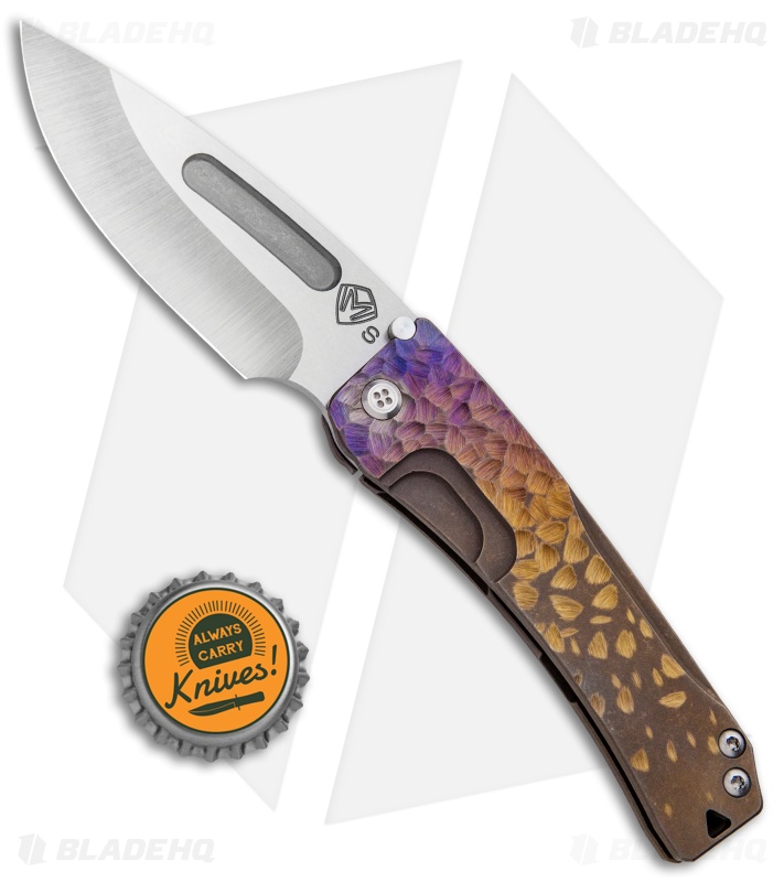 Medford Custom Slim Midi Marauder Knife Sculpted Ano Ti (3.625" Satin) MKT